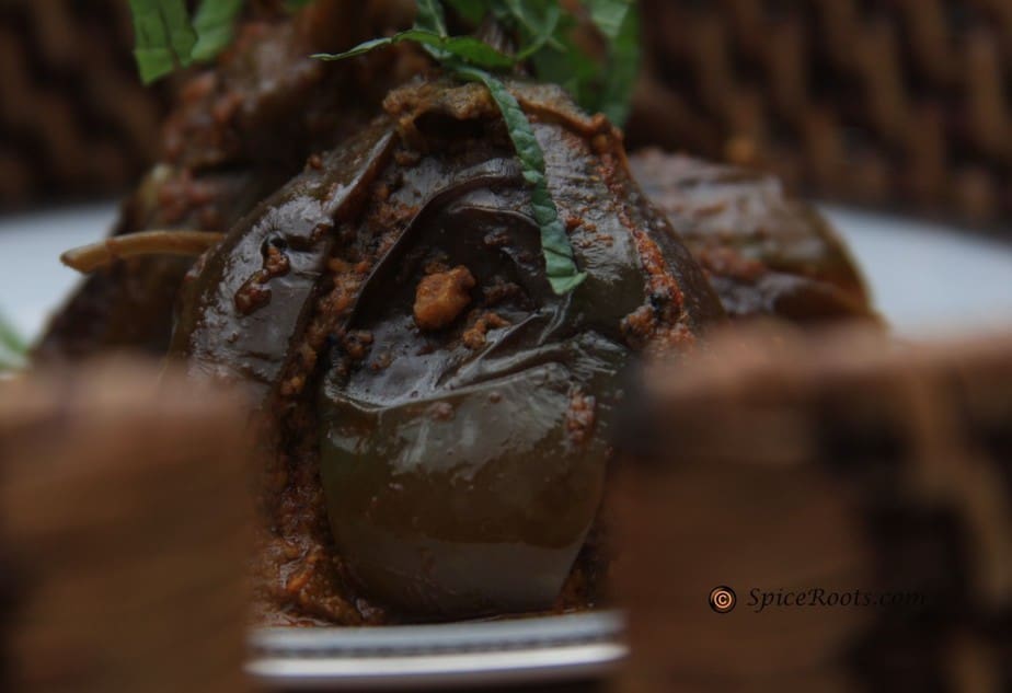 Bharli Vaangi - Roasted Stuffed Eggplants