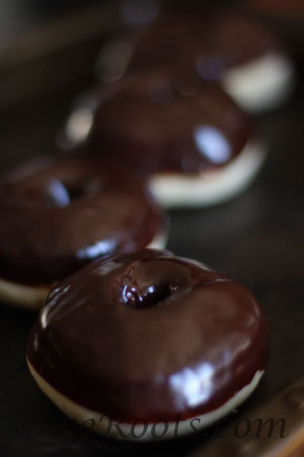doughnuts with chocolate glaze