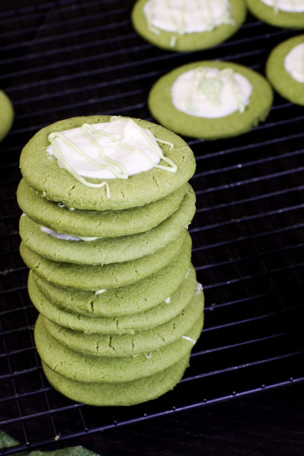 Matcha and White chocolate cookies