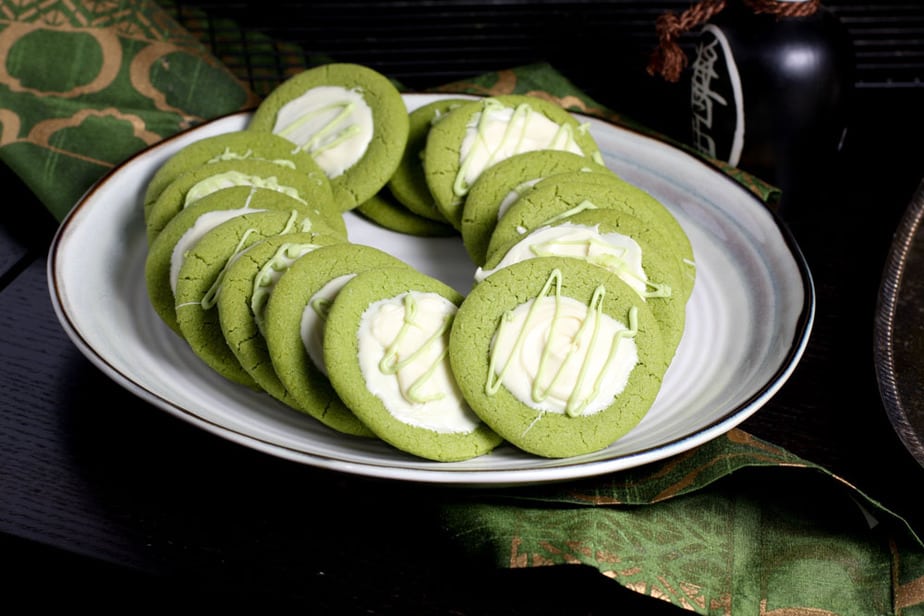 Matcha and White chocolate cookies-4