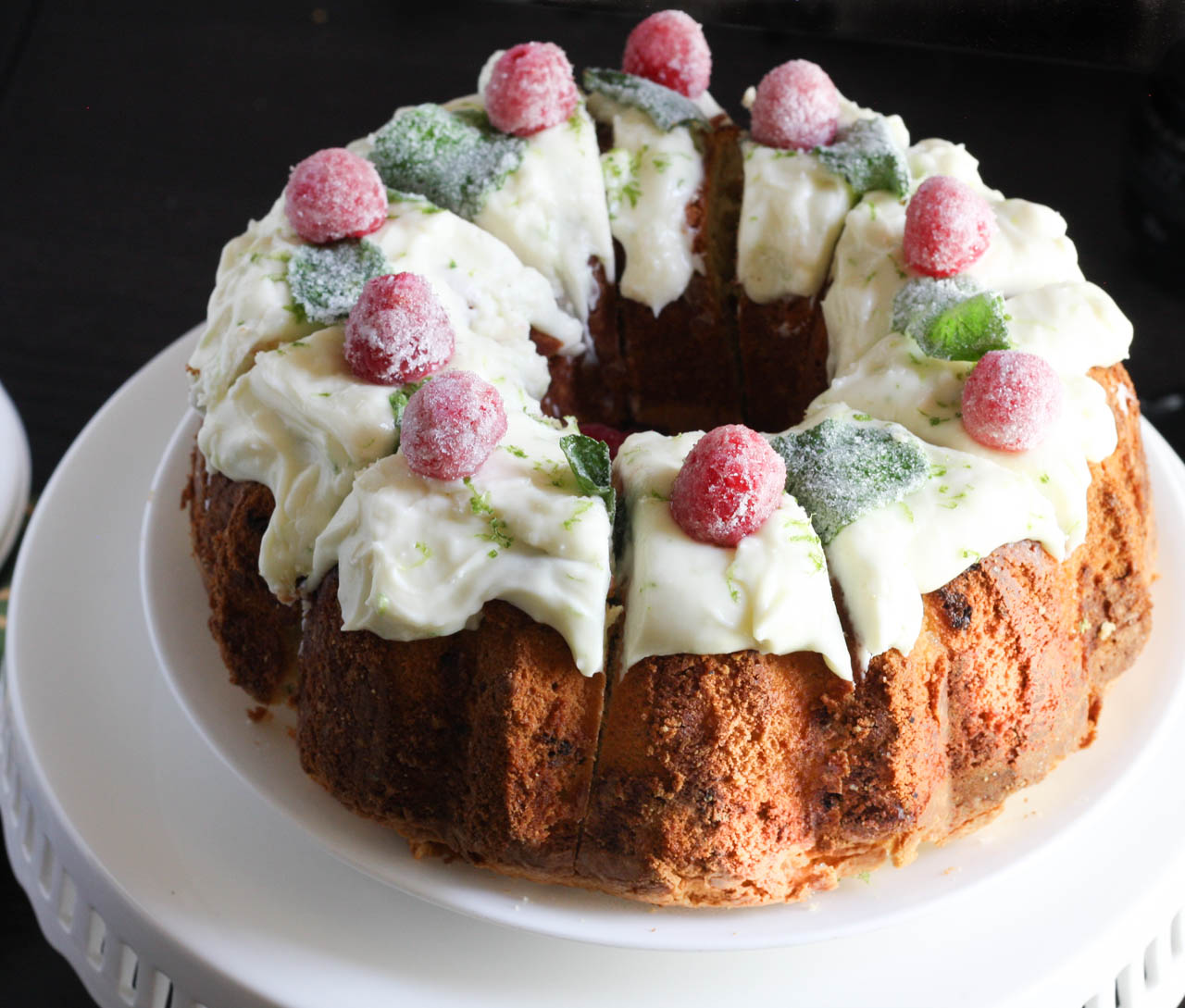 Raspberry Mojito Bundt Cake