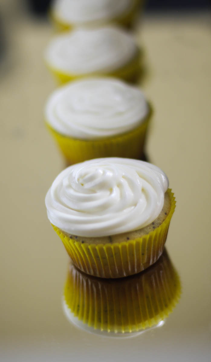 Lemon poppyseed cupcake