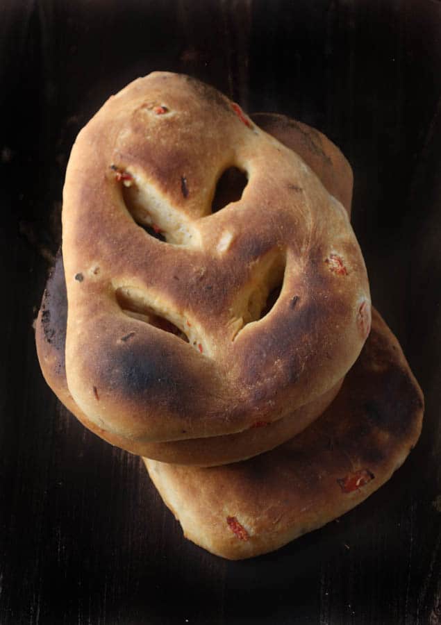 Roasted Red Pepper Fougasse