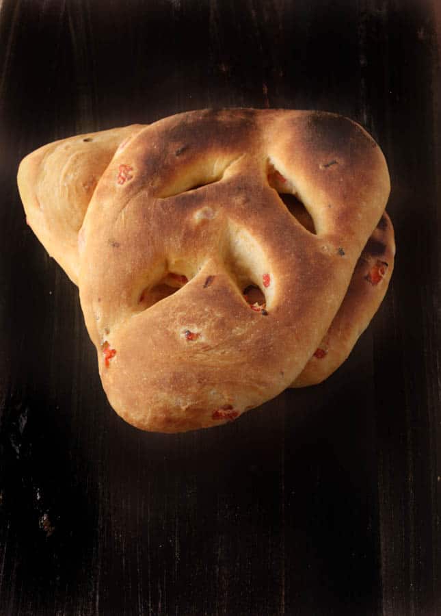 Roasted Red Pepper Fougasse
