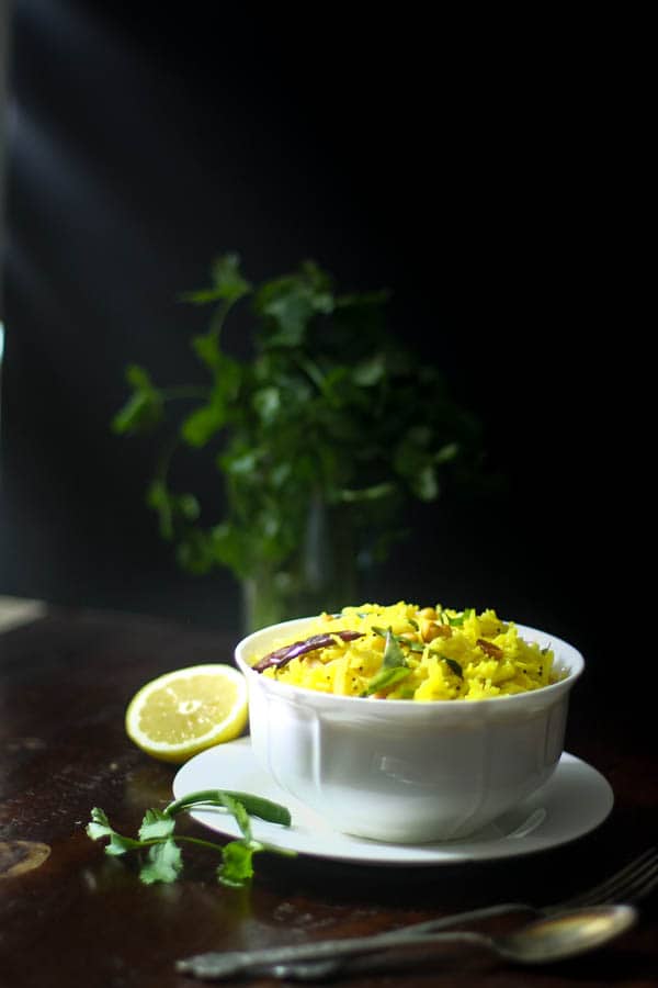 Lemon Rice - South Indian Rice With Lemon and Peanuts