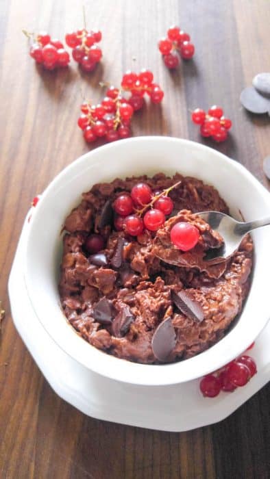 Chocolate and Red Current Oatmeal
