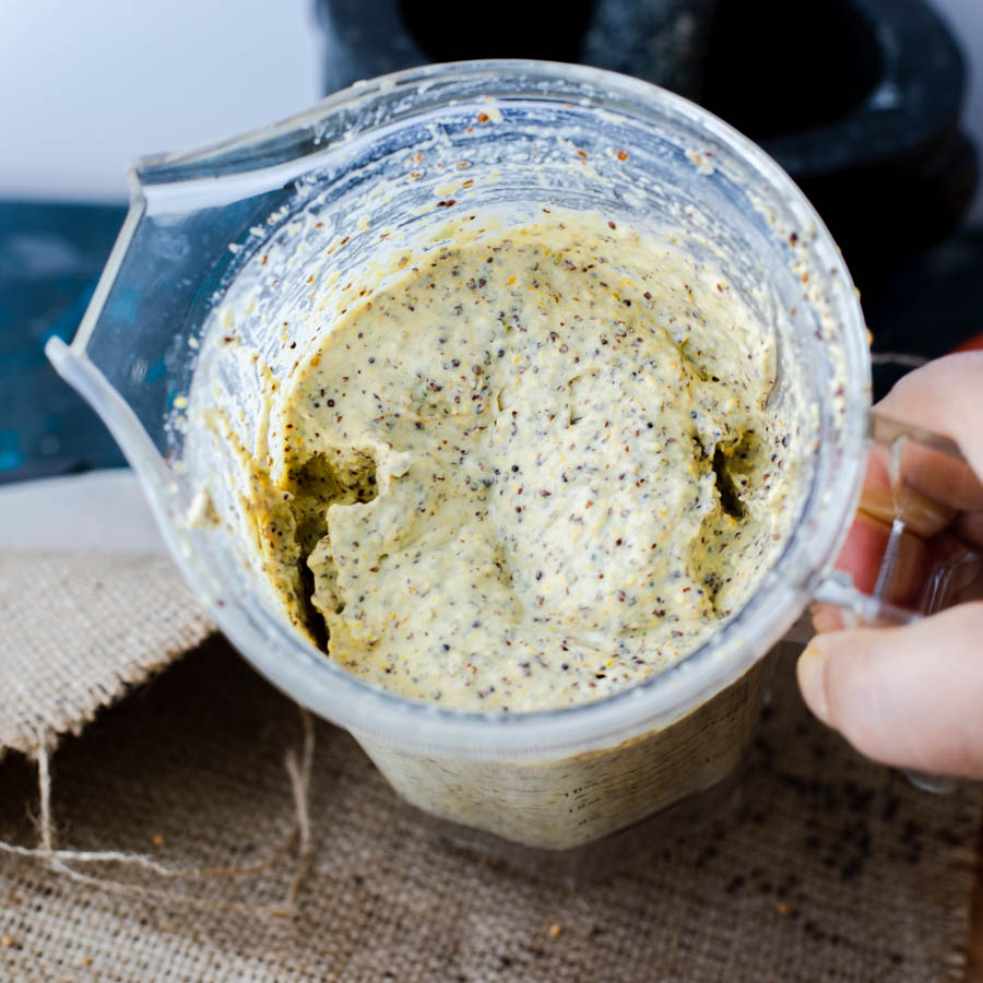 Paste of brown and yellow mustard for kasundi sauce